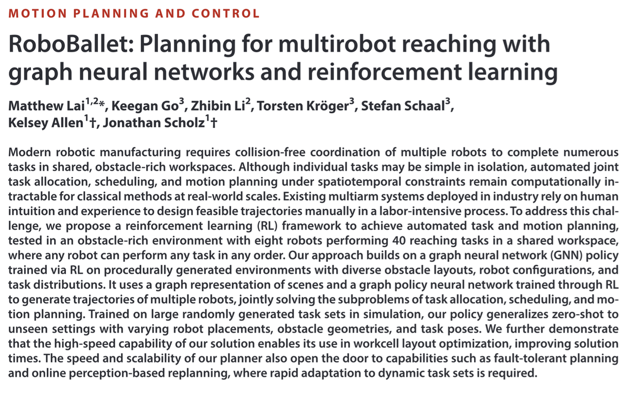 GoogleDeepmind RobotBallet Research